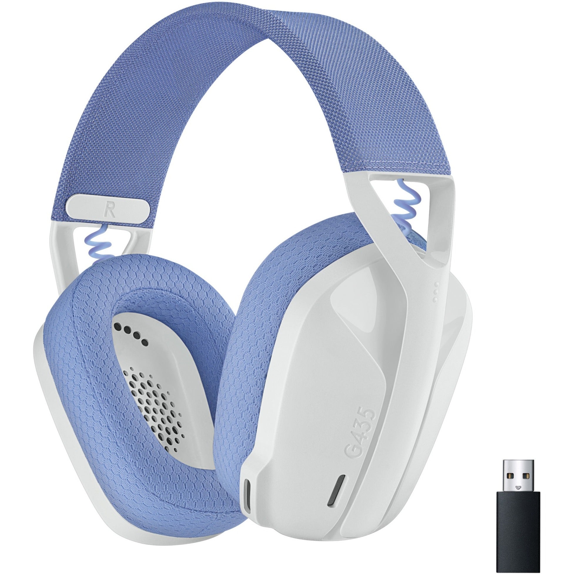 Logitech 981-001073 G435 Lightspeed Wireless Gaming Headset, Lightweight and Comfortable, Lilac and Off White