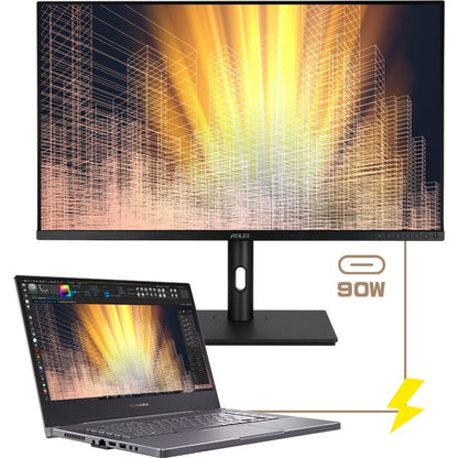 ASUS ProArt monitor demonstrating USB-C power delivery feature-alternate-image10