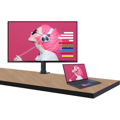 ASUS ProArt monitor setup with laptop showing workflow integration-alternate-image9