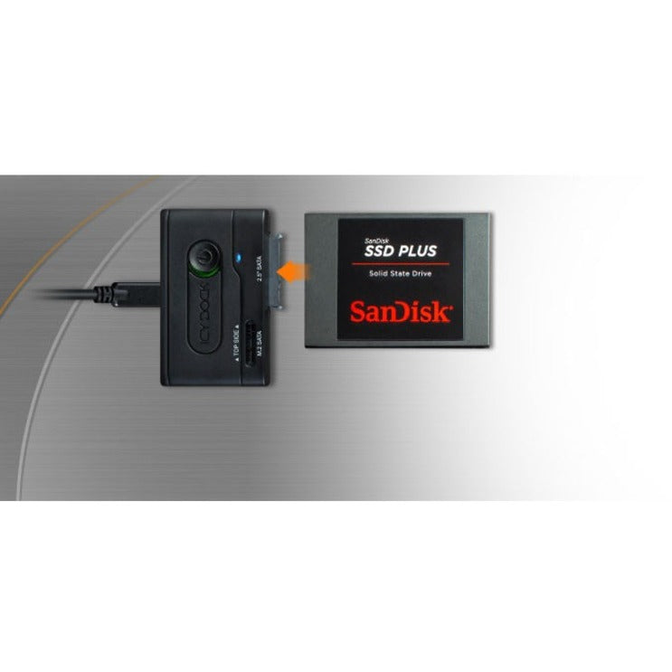 Icy Dock MB031U-1SMB EZ-Adapter 2.5" & M.2 SATA Hard Drive/SSD to USB 3.2 Gen 1 Adapter, External - Black
