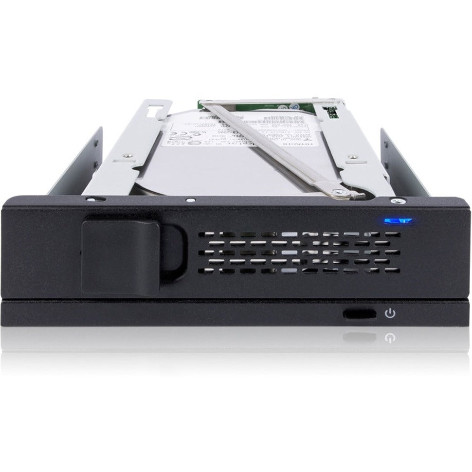 Icy Dock MB171SP-1B TurboSwap Tray-less 3.5" SAS/SATA HDD Mobile Rack Enclosure for 5.25" Bay, Hot Swappable, Black
