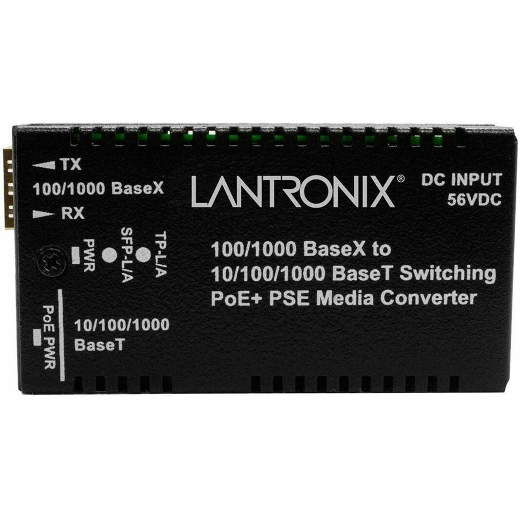 Transition Networks M/GE-PSW-PSE-01-NA Transceiver/Media Converter, Gigabit Ethernet, 100/1000Base-X, 10/100/1000Base-T, AC/DC Power Source