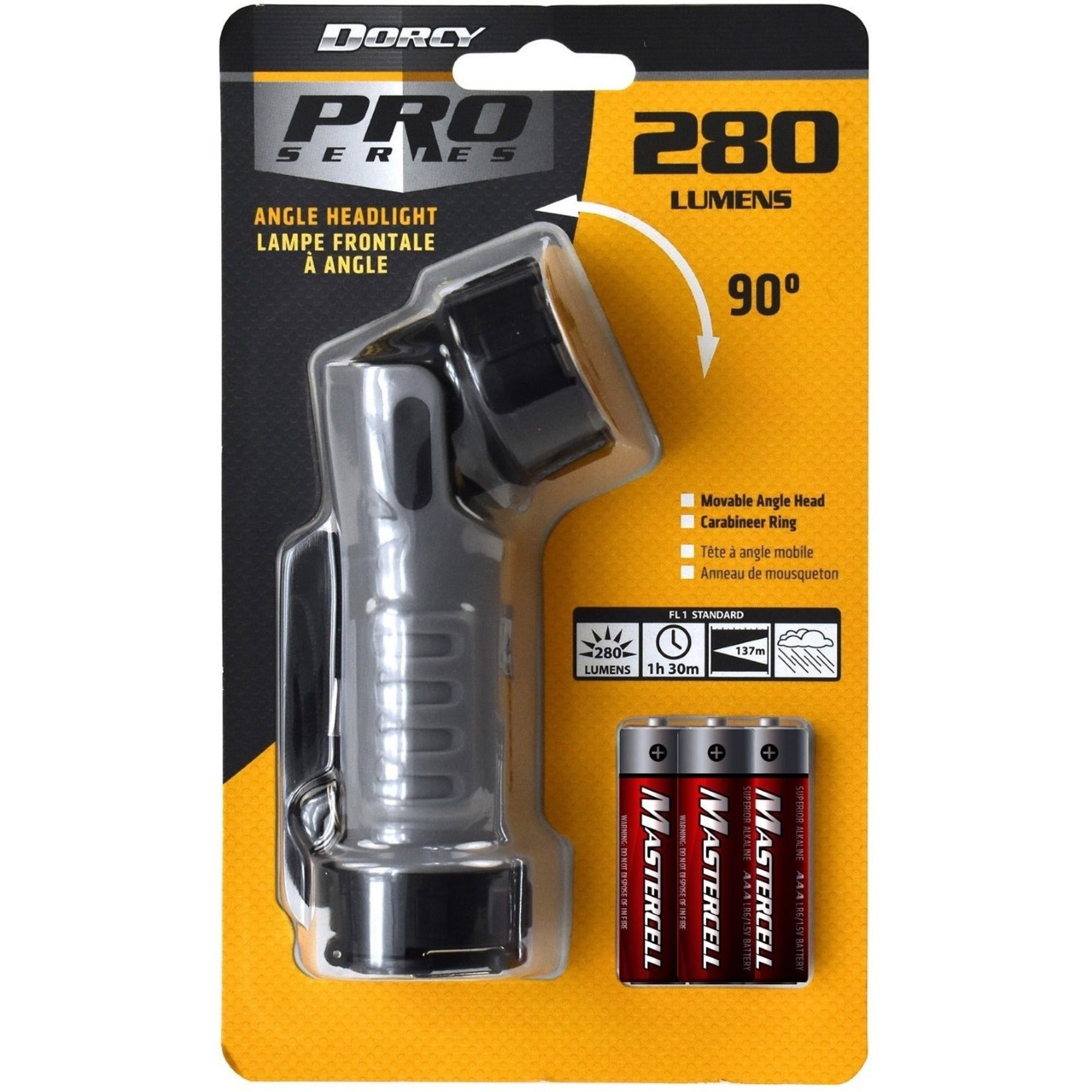 Dorcy 41-2392 PRO Series 280 Lumen Work Light, Water Resistant, Weather Resistant, Battery Powered