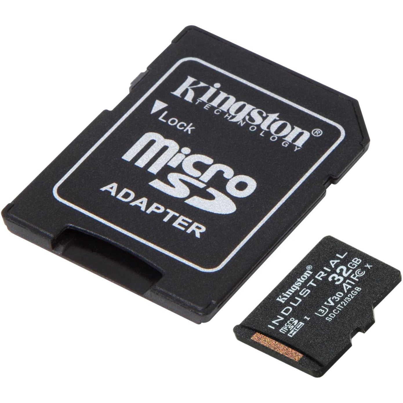 Kingston SDCIT2/32GB Industrial 32GB microSDHC Card, V30, Class 10/UHS-I (U3), 100 MB/s Data Transfer Rate