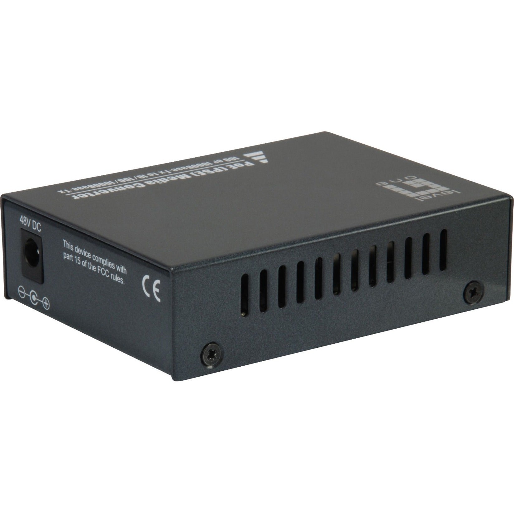 LevelOne GVT-2012 Transceiver/Media Converter, Gigabit Ethernet, Optical Fiber/Twisted Pair, 1 SFP Slot