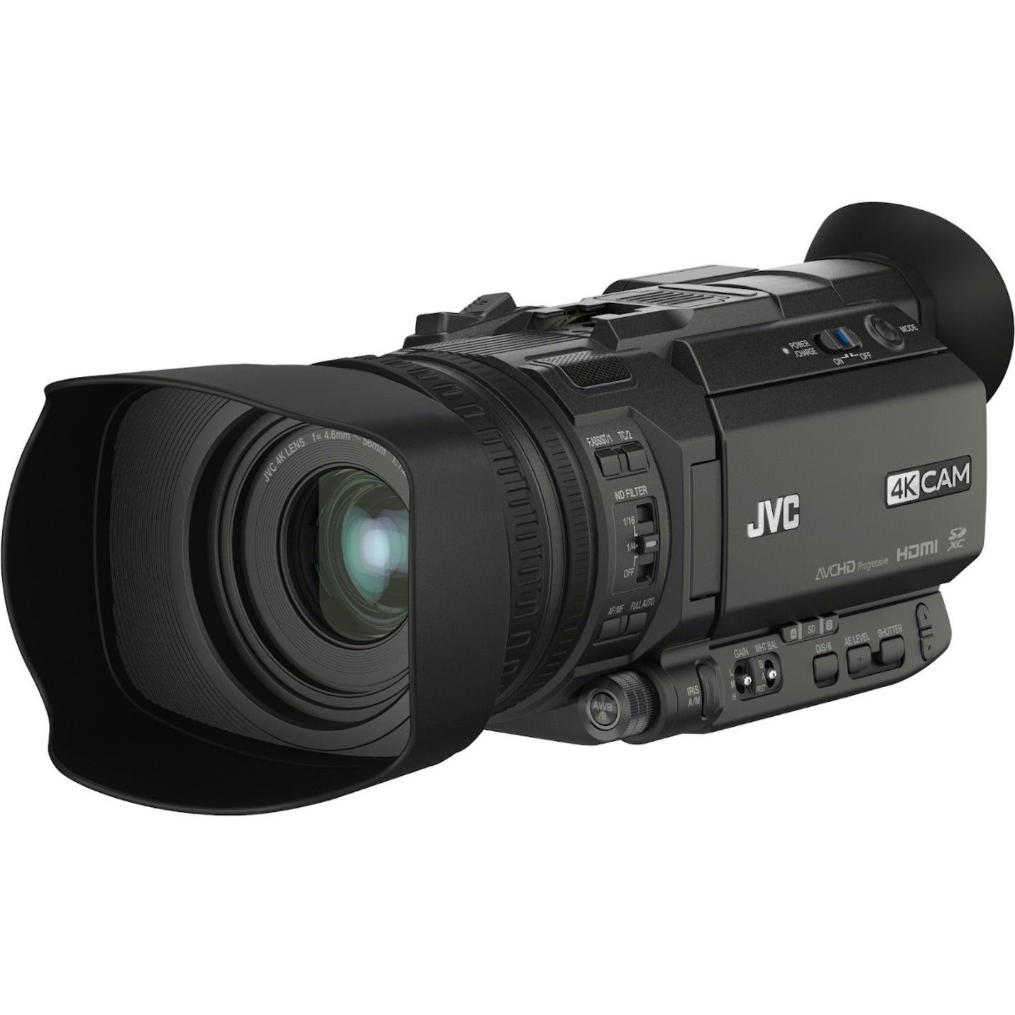 JVC GY-HM170U 4KCAM Compact Handheld Camcorder w/Integrated 12X Lens, Professional Digital Camcorder - 3.5" LCD Screen, 1/2.3" CMOS, 4K