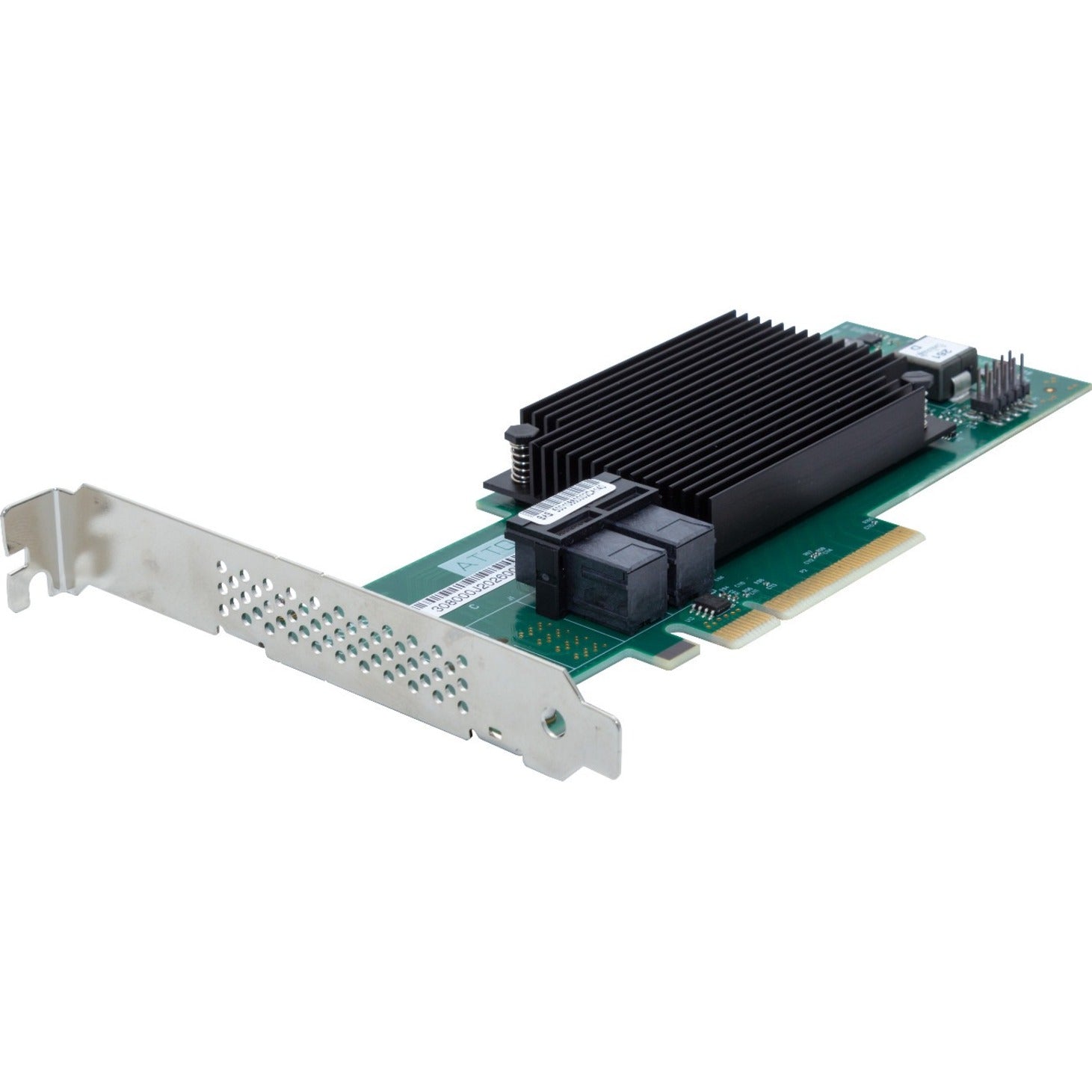 ATTO ESAH-1208-GT0 ExpressSAS 8 Internal Port 12Gb/s SAS/SATA to PCIe 4.0 Host Bus Adapter, High-Speed Data Transfer and RAID Support
