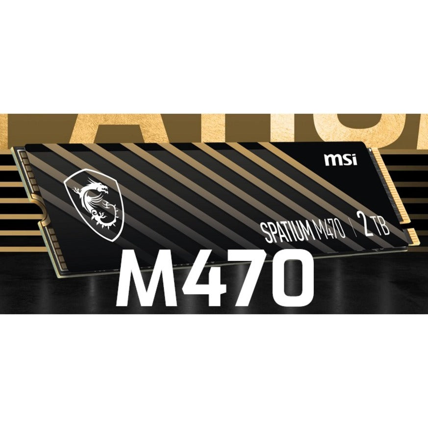 MSI SM470N2TB SPATIUM M470 PCIe 4.0 NVMe M.2 2TB, High-Speed Solid State Drive