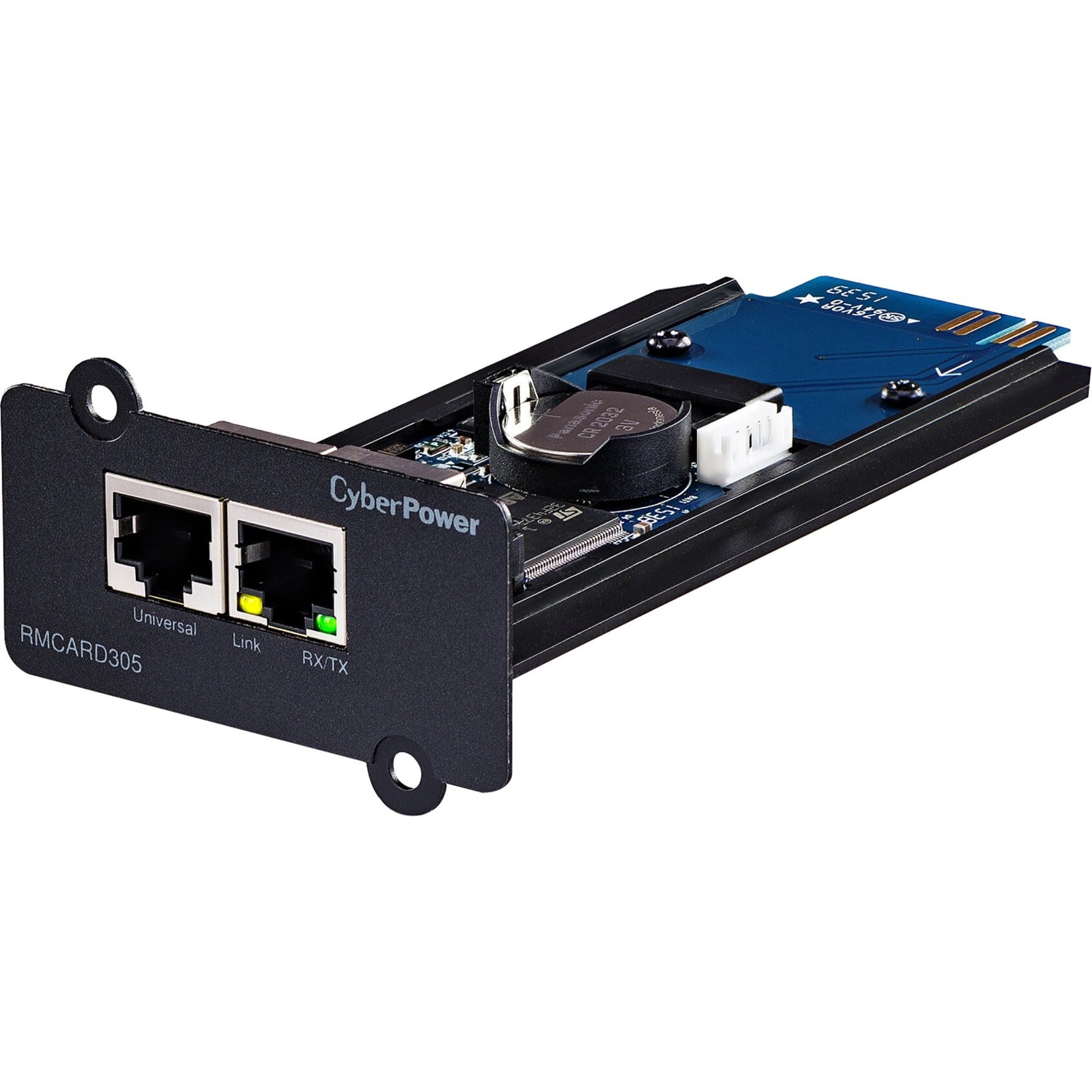 CyberPower RMCARD305TAA UPS/PDU Remote Management Adapter, TAA Compliant, Fast Ethernet, Remote Monitoring