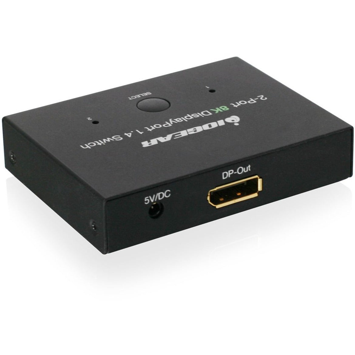 IOGEAR GDP14SW2 2-Port 8K DisplayPort 1.4 Switch, 7680 x 4320 Resolution, 3-Year Warranty
