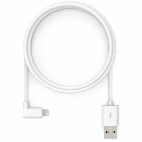 Compulocks 6FTC90DLT01 6FT USB-C to 90 Degree Lightning Cable White, Plug & Play Charging for Smartphone, Tablet