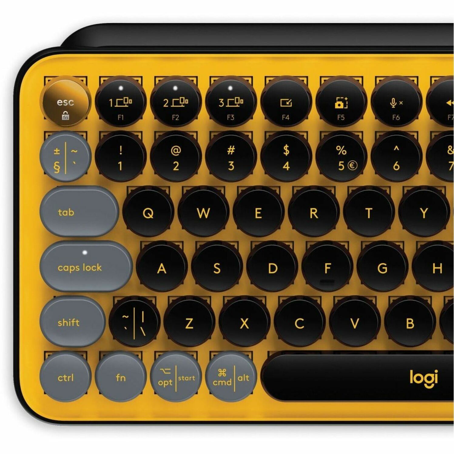 Logitech 920-010707 POP Keys Wireless Mechanical Keyboard With Emoji Keys - Blast Yellow, Expressive and Customizable for Deskspace and Beyond