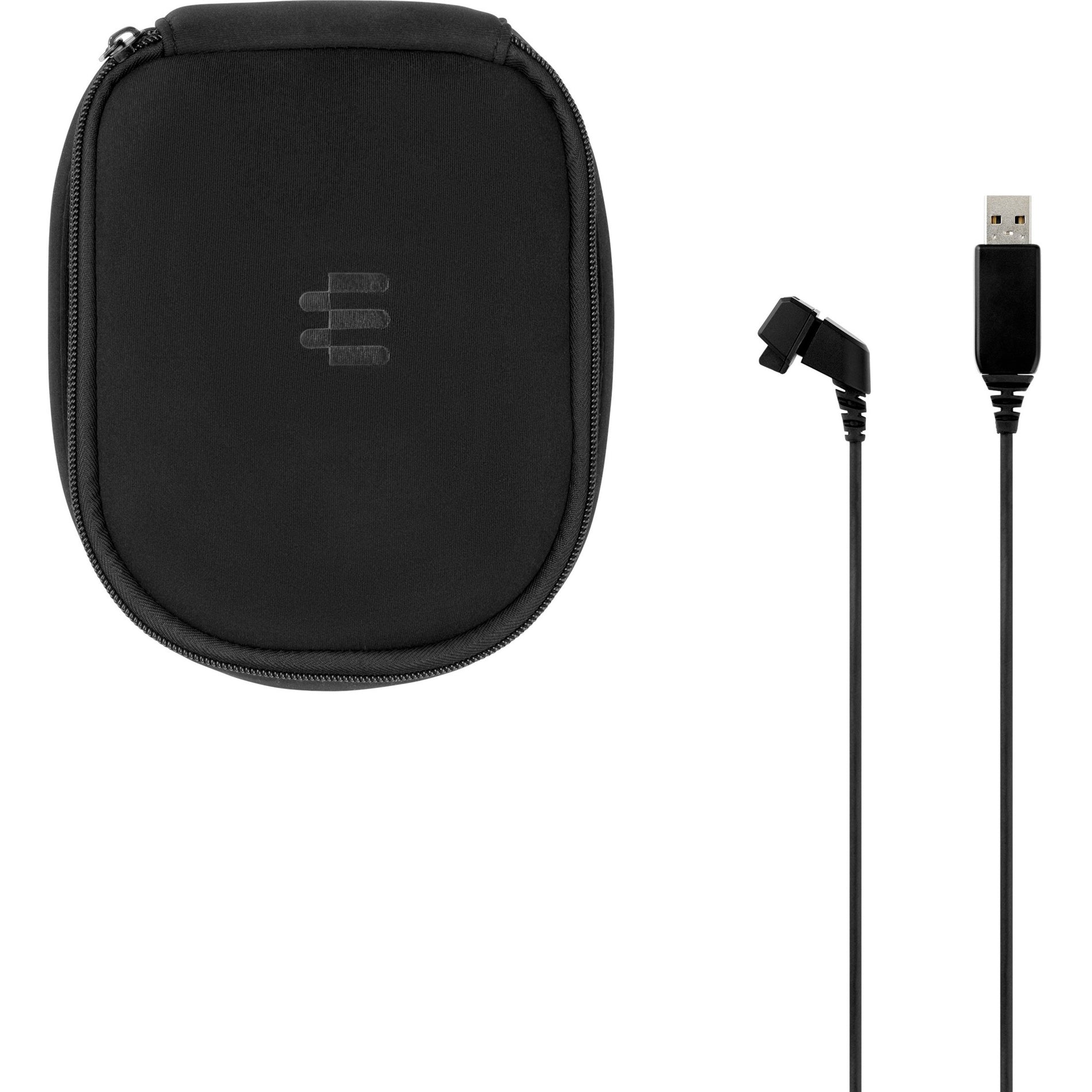 EPOS | SENNHEISER 1000982 Headset Accessory Kit, Black - Carry Pouch, USB-A Charging Cable