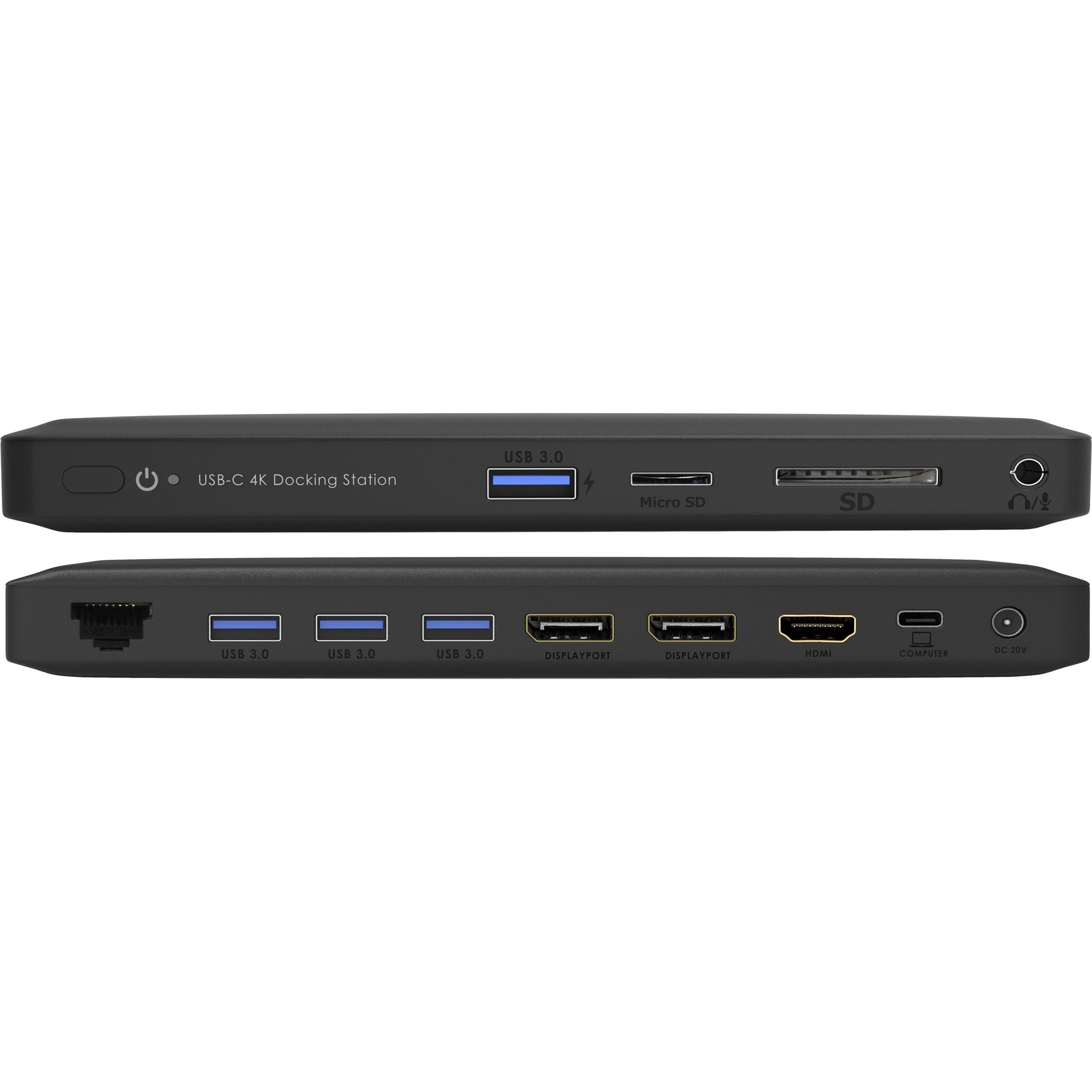 Netpatibles DOS-UBC-12P-01B-NP USB-C Triple Display MST Docking Station with 100W Power Delivery, Windows Compatible