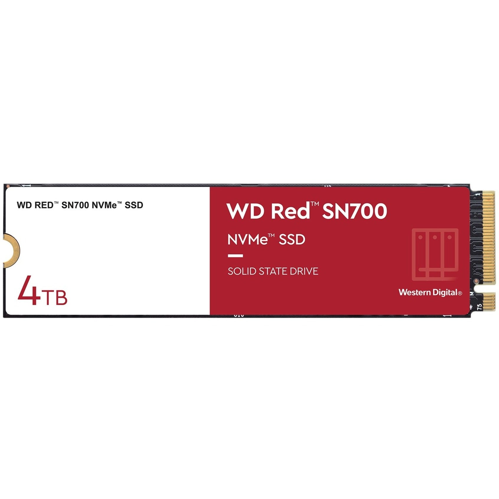 Western Digital WDS400T1R0C Red SN700 NVMe SSD, 4TB Storage Capacity