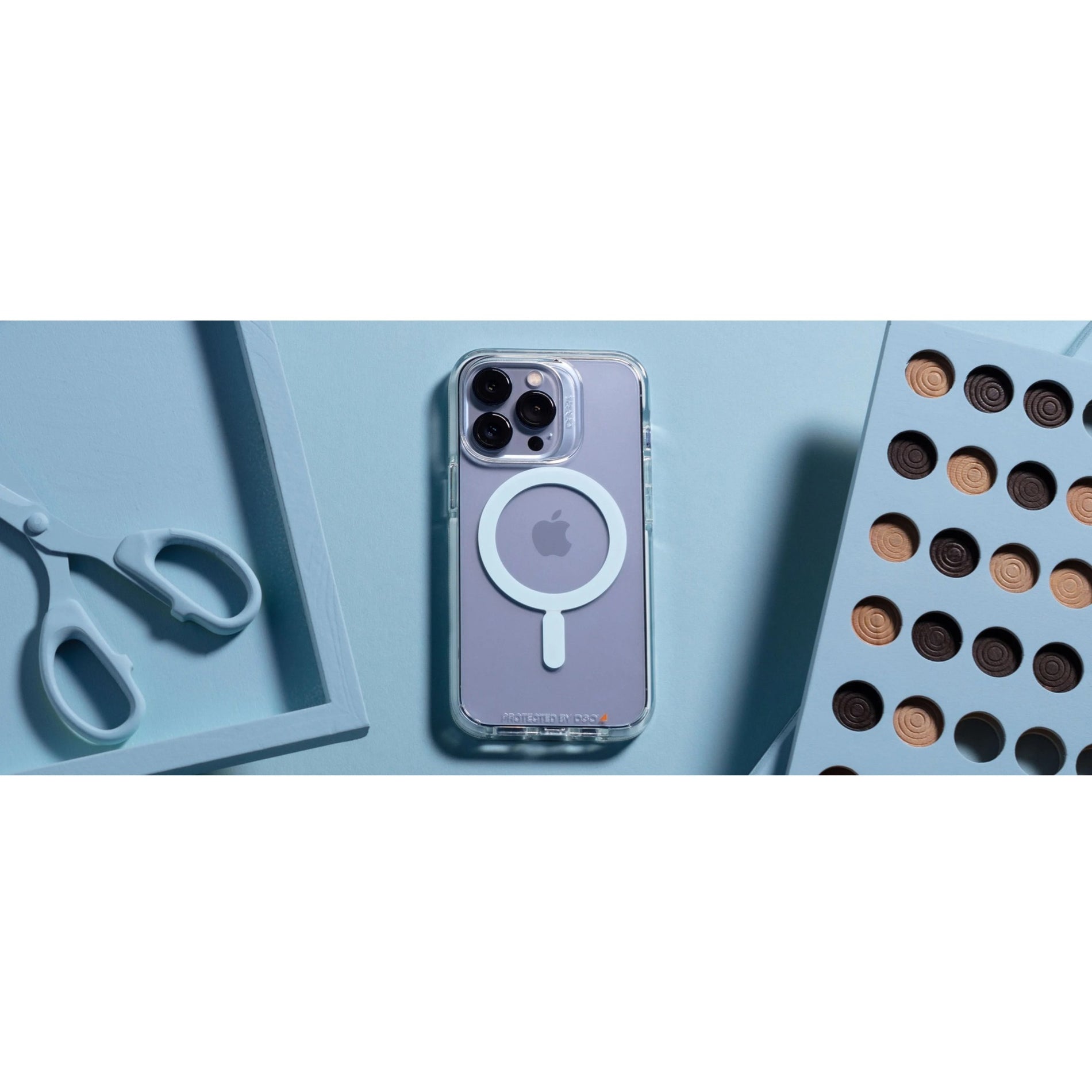 gear4 702008210 Santa Cruz Snap, Shock Resistant Light Blue Case for Apple iPhone 13 Pro Max