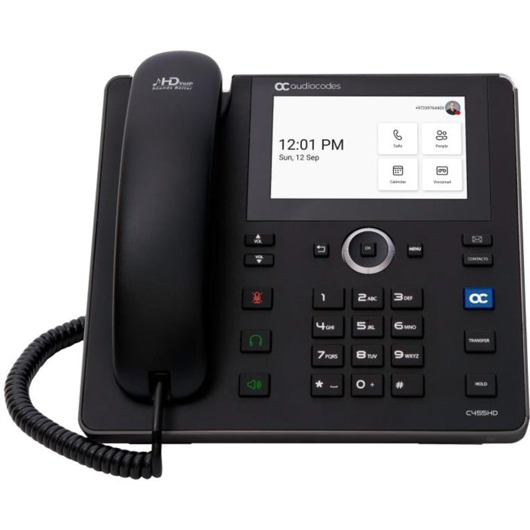 AudioCodes Teams C455HD IP-Phone PoE GbE black with an external power supply black (TEAMS-C455HDPS)