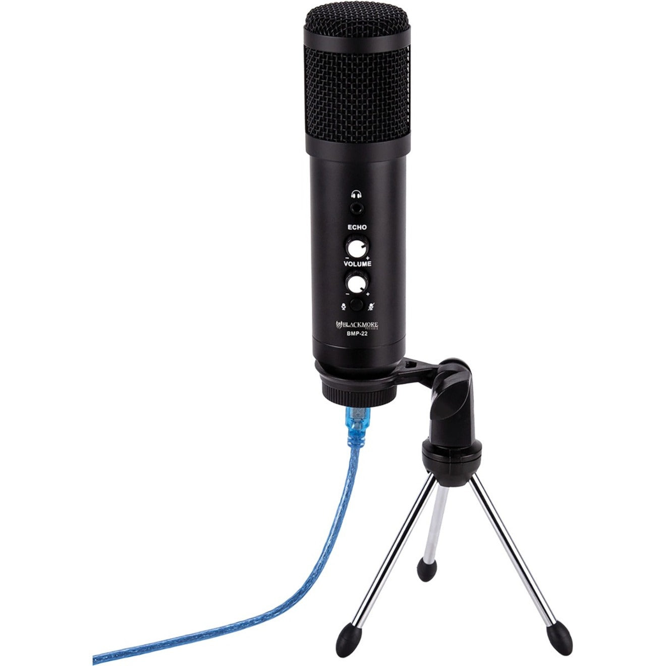 Blackmore BMP-22 Microphone, Wired Condenser with Shock Mount and USB Connectivity
