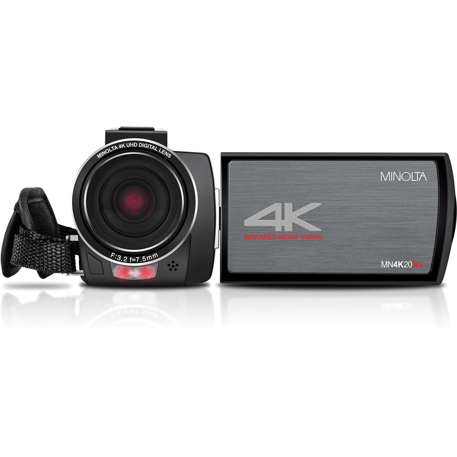 Konica Minolta MN4K20NV Digital Camcorder, 4K Ultra HD IR Night Vision, Optical Image Stabilization