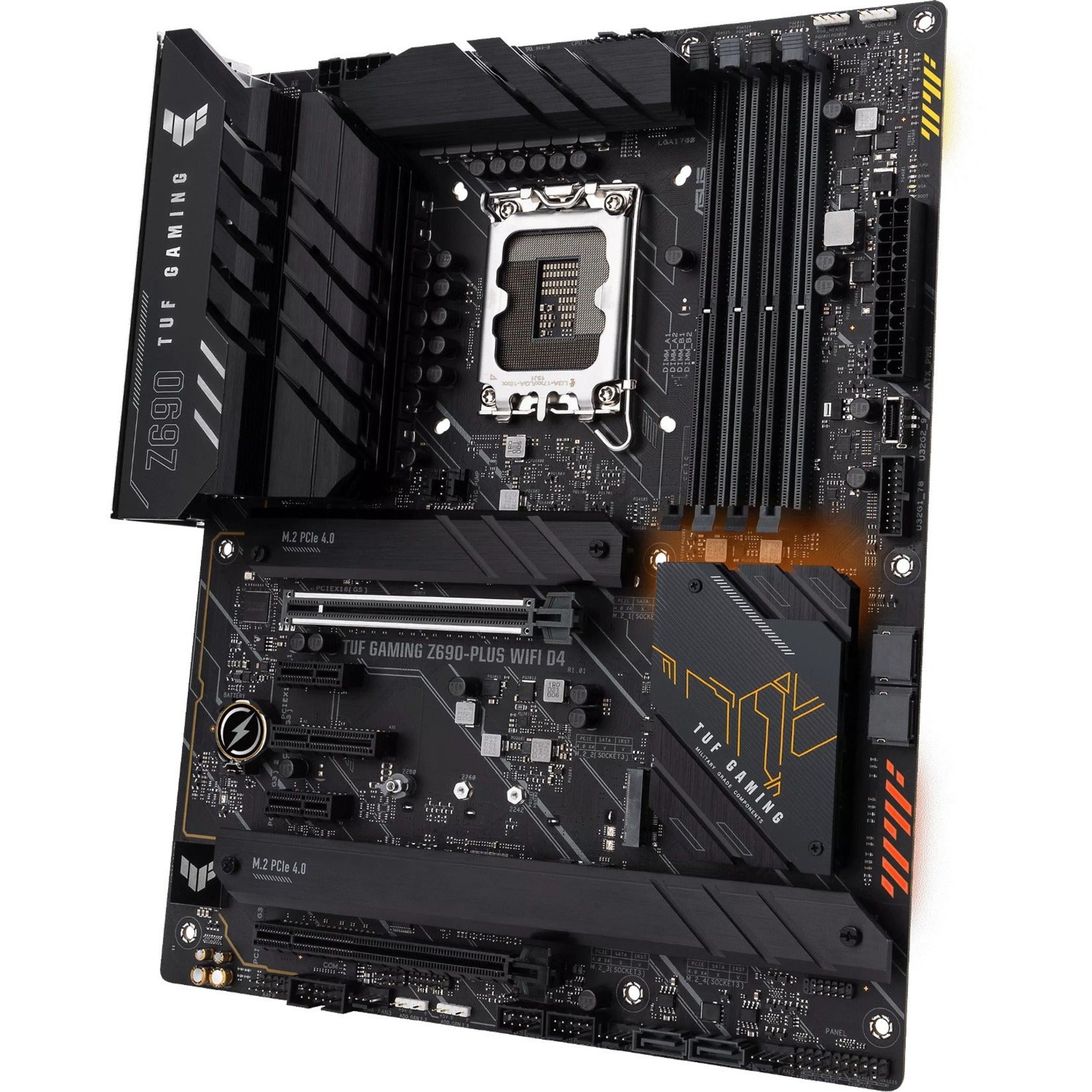 ASUS TUF GAMING Z690-PLUS WiFi D4 Desktop Motherboard TUF GAMING Z690-PLUS WIFI D4, Military-Grade Components, Game-Ready Features, 12th Gen Intel Core Processor Support