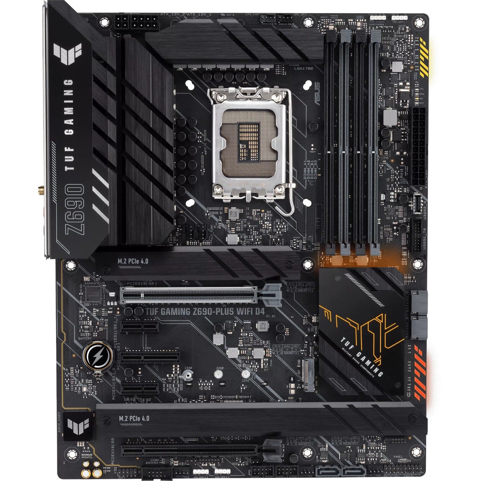 ASUS TUF GAMING Z690-PLUS WiFi D4 Desktop Motherboard TUF GAMING Z690-PLUS WIFI D4, Military-Grade Components, Game-Ready Features, 12th Gen Intel Core Processor Support
