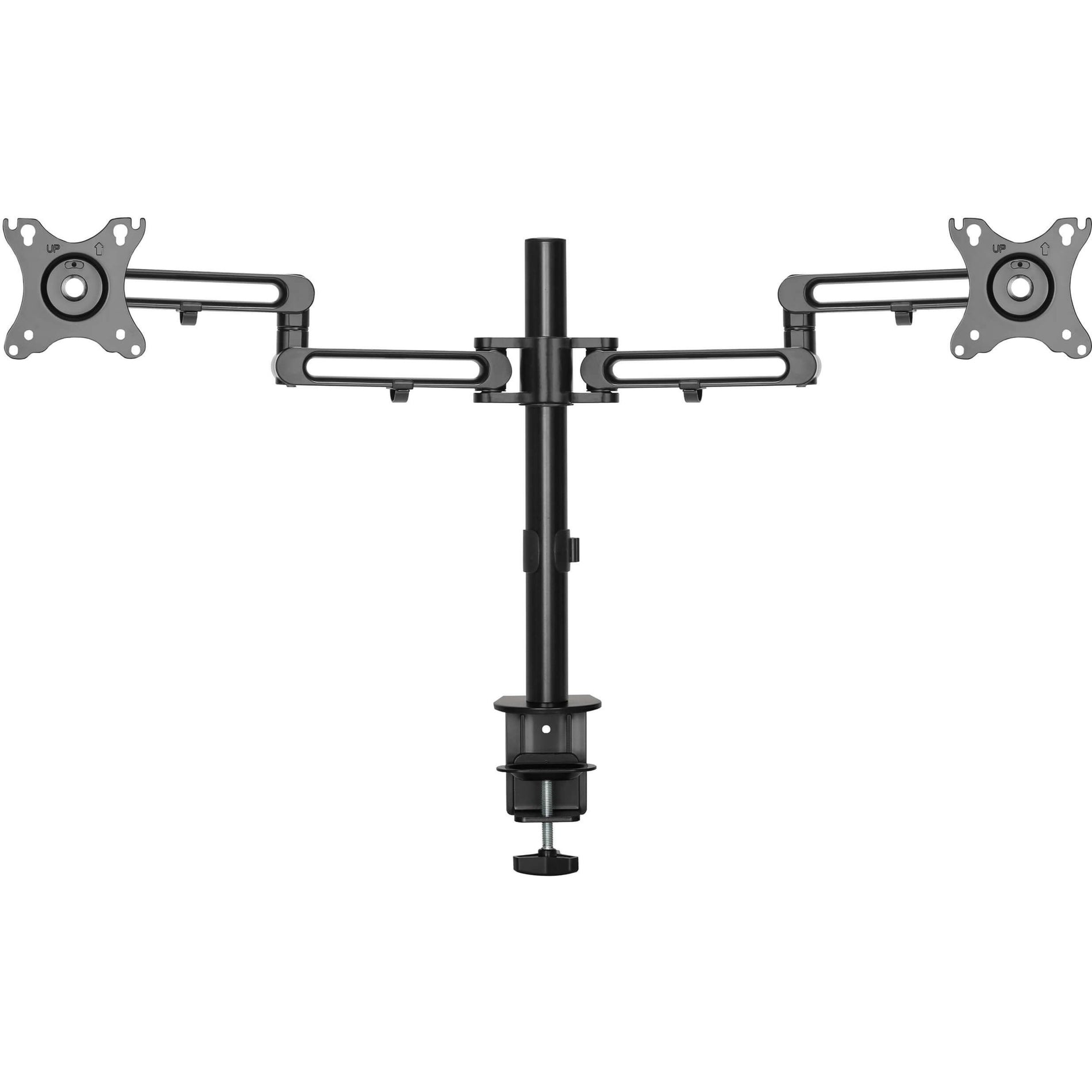 Tripp Lite DDR1327SDFC-1 Dual-Monitor Flex-Arm Desktop Clamp for 13" to 27" Displays, Reduced Glare, Cable Management, Swivel, Tilt, Rotate, Durable, Ergonomic