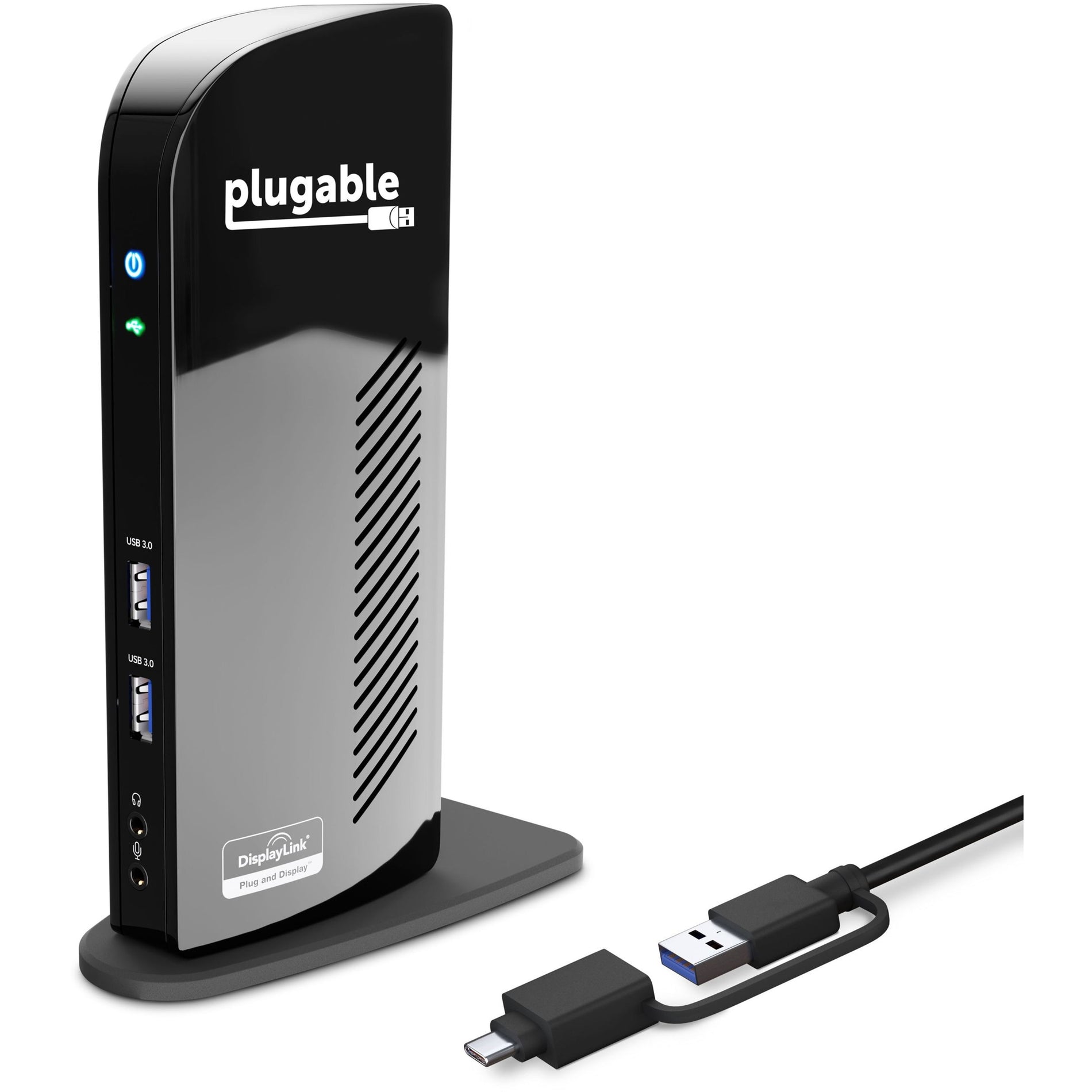 Plugable UD-3900C Docking Station, USB-C Dual Display Dock with HDMI, USB Ports, and Gigabit Ethernet