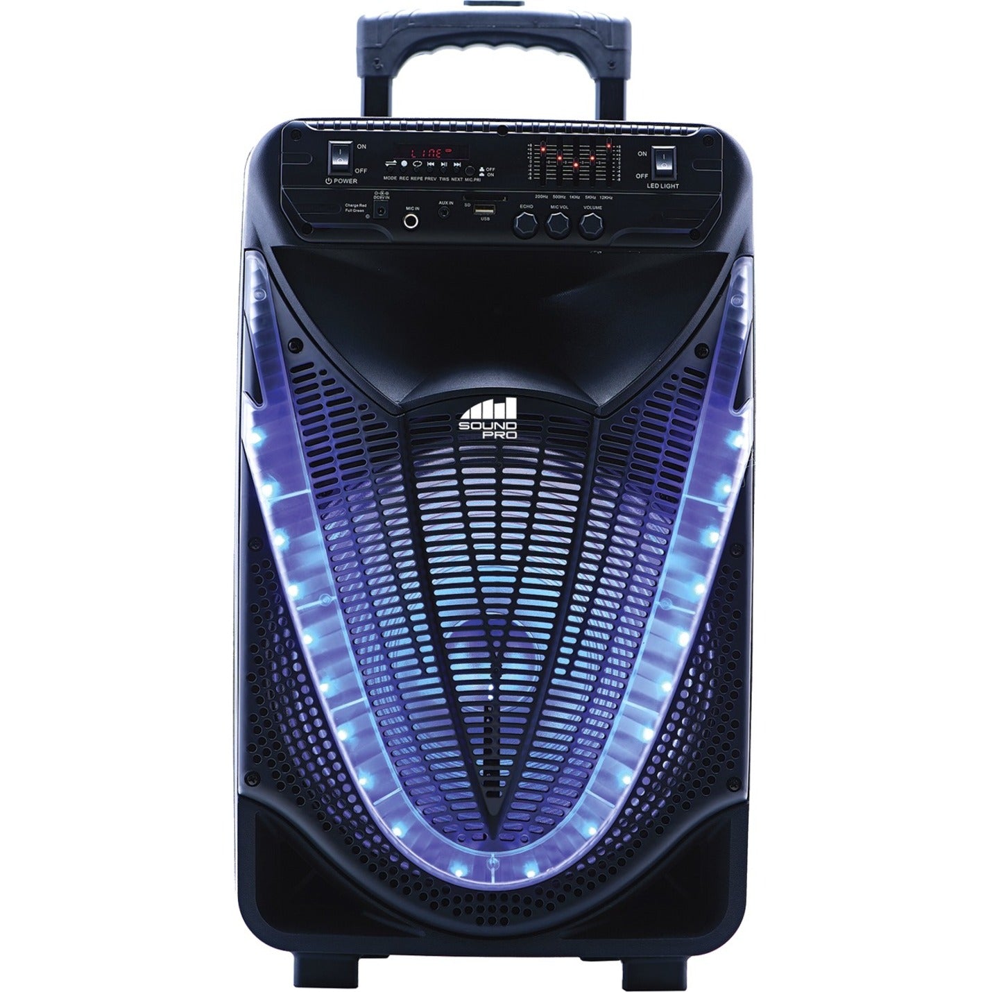 Naxa NDS-1233 Portable 12" Bluetooth Party Speaker with Disco Light, Wireless Speaker, Microphone, Remote Control