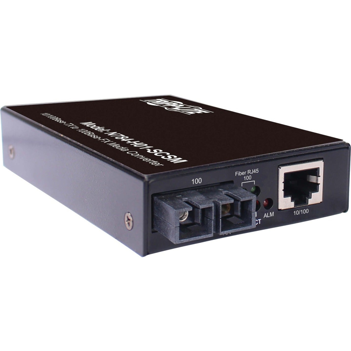 Tripp Lite N784-H01-SCSM Transceiver/Media Converter, Hardened Copper to Fiber, Single-mode, 10/100Base-TX, 100Base-FX, Fast Ethernet, TAA Compliant