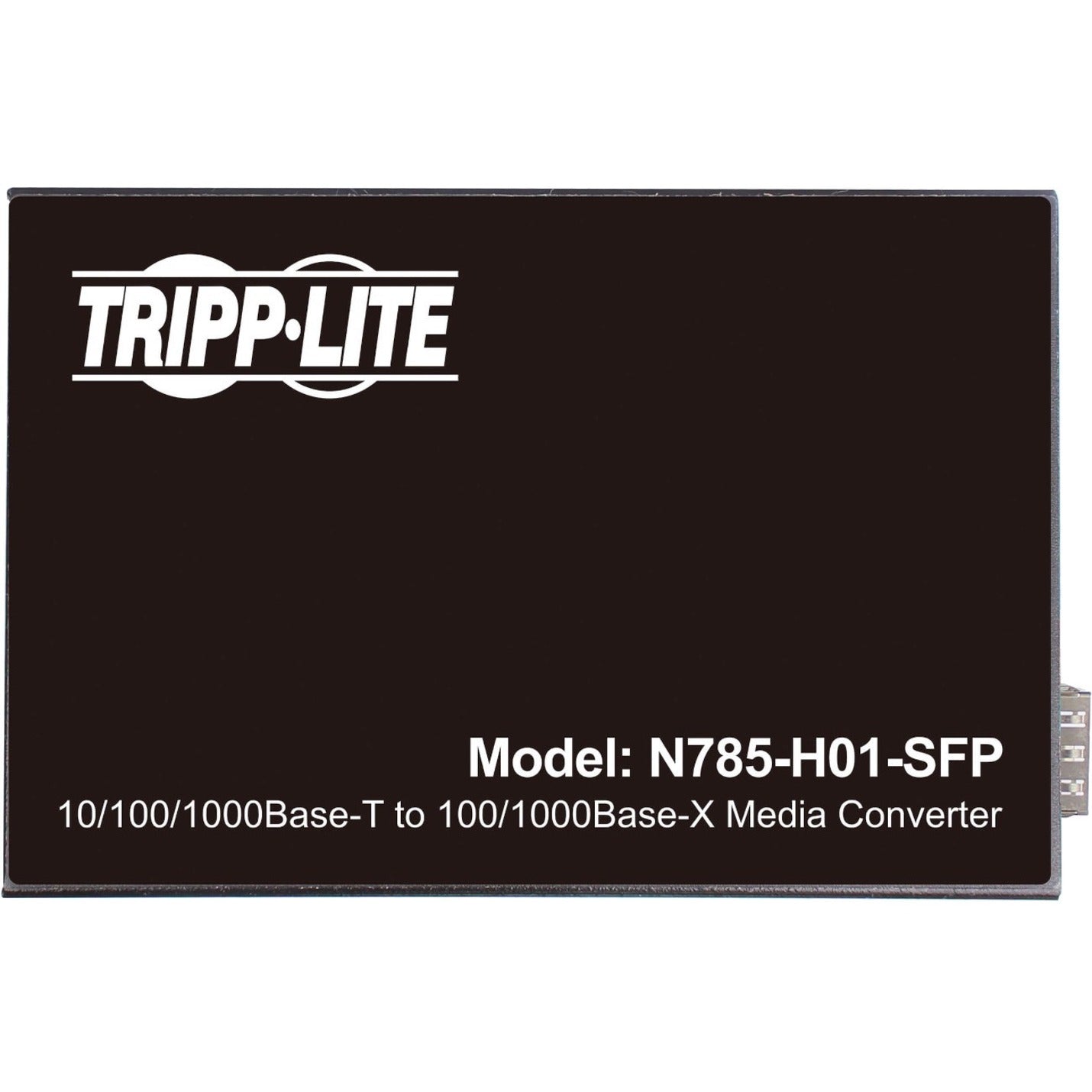 Tripp Lite N785-H01-SFP Transceiver/Media Converter, Gigabit Copper to Fiber M, 2 Year Warranty, TAA Compliant, RoHS Certified