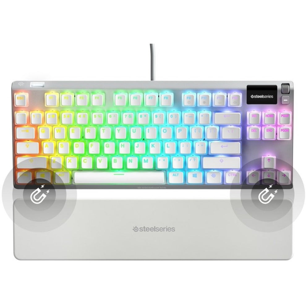 SteelSeries 64656 Apex 7 TKL Ghost Gaming Keyboard, RGB LED Backlight, Mechanical Keys, USB Wired