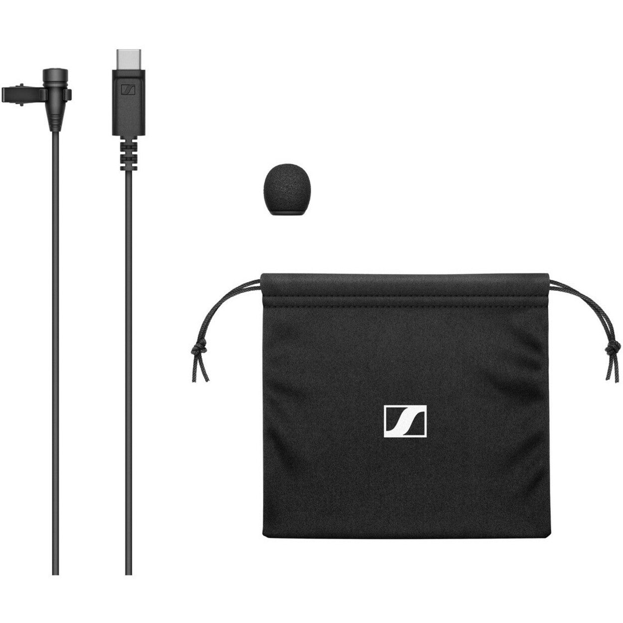 Sennheiser 509261 XS Lav USB-C Omnidirectional Clip-on Microphone, Podcasting, Voice, Video Recording