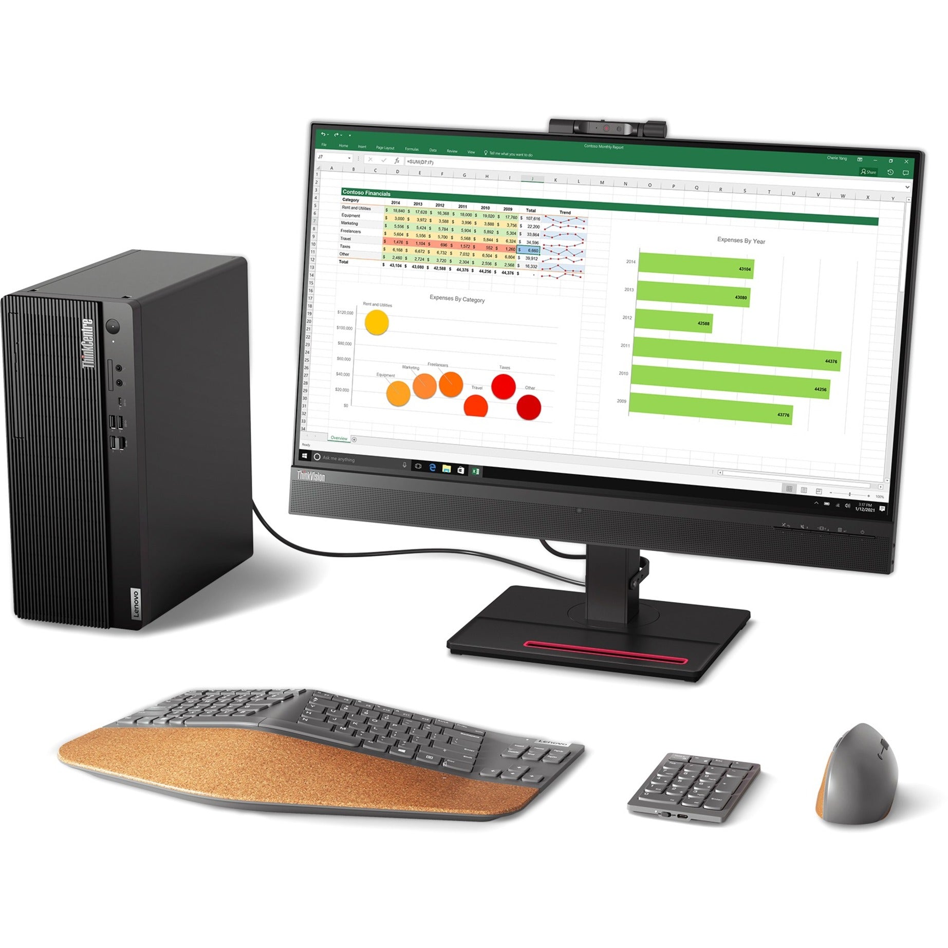 Teclado Dividido Inalámbrico Lenovo GO Diseño Ergonómico Teclas