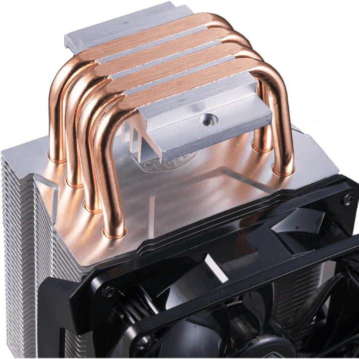 Cooler Master RR-H412-20PK-R2 HYPER H412R Compact and Compelling Cooling Fan/Heatsink, 4-pin PWM, 2000 rpm, 255.1 gal/min, 29.4 dB(A)