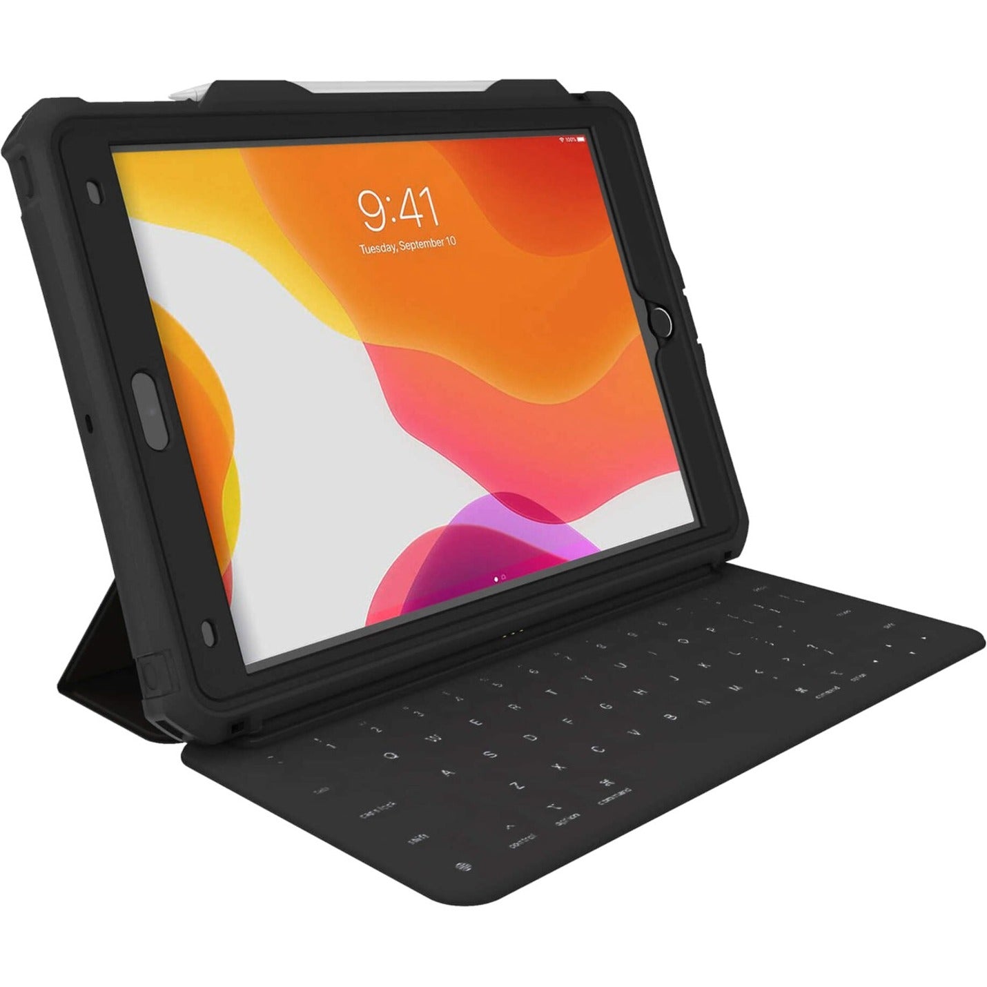 The Joy Factory CWA645MH aXtion Slim MH for iPad 10.2-inch 9th (2021) | 8th | 7th Gen, Black, Carrying Case with Hand Strap