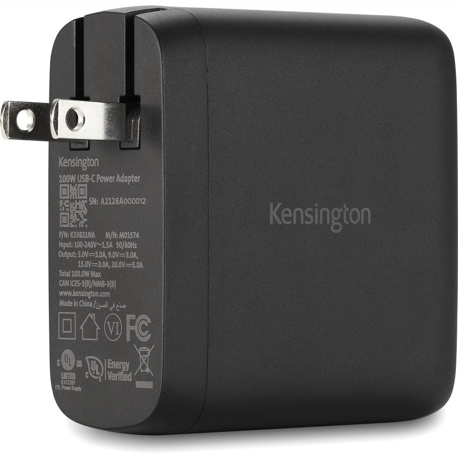 Kensington 100W USB-C GaN Power Adapter Alternate-Image1 image