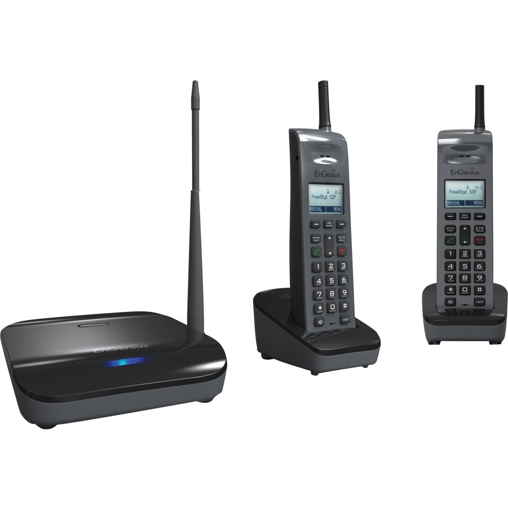 EnGenius FREESTYL SIP2 IP Phone, Cordless Handsets Included, VoIP Technology