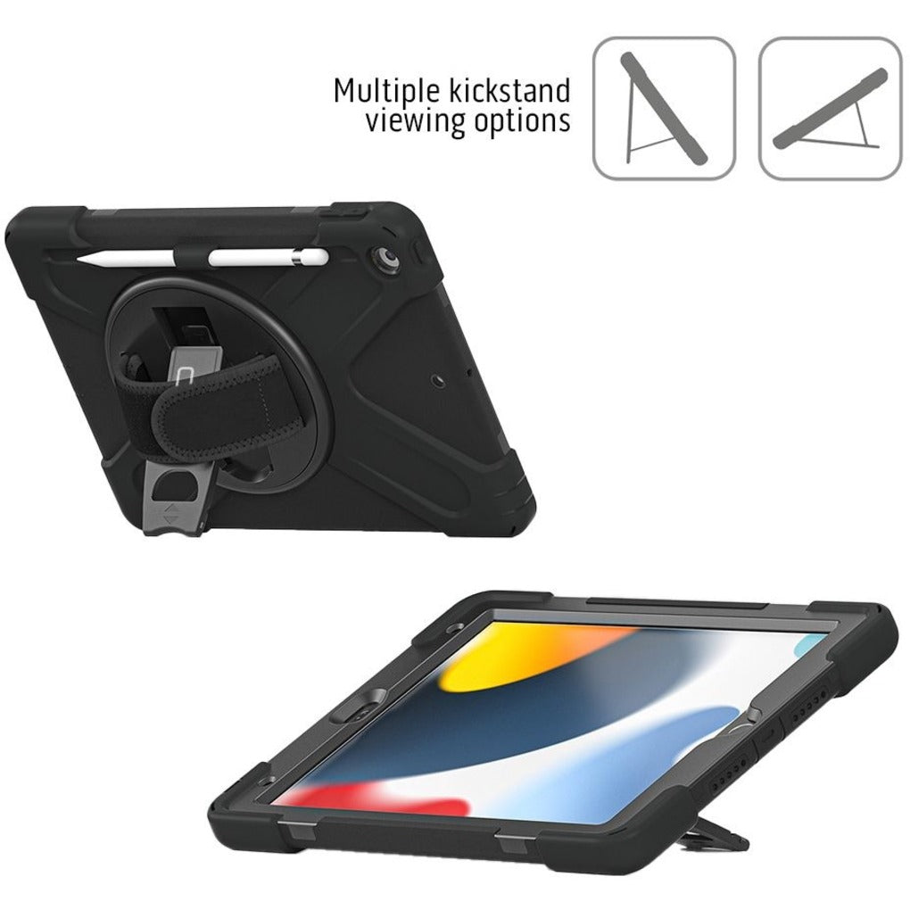 CODi C30705065 Rugged Case for iPad 10.2 Gen 7/8/9, Drop Resistant, Black Silicone Polycarbonate