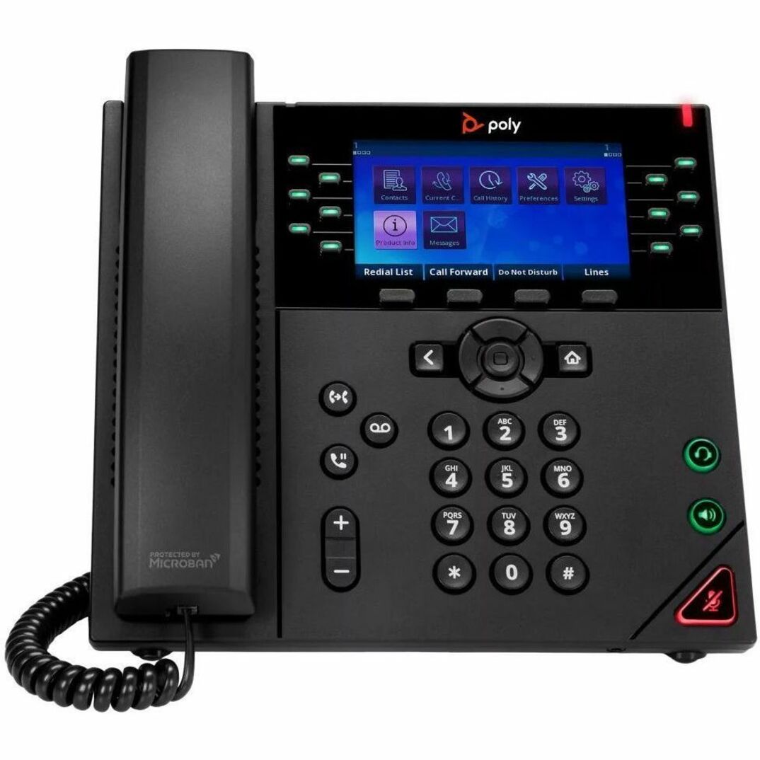Poly 2200-48840-025RS VVX 450 IP Phone, Energy Star, TAA Compliant, Refurbished