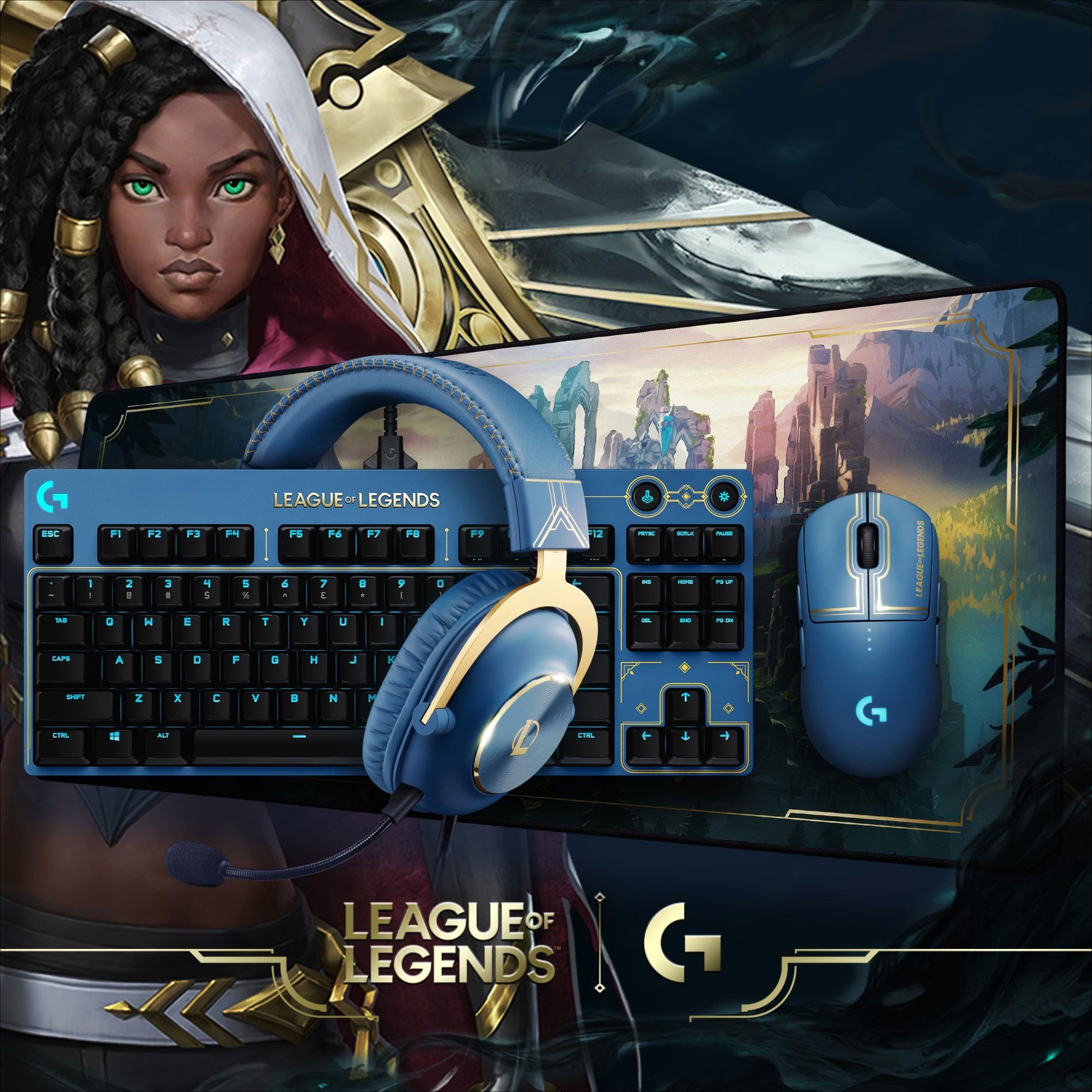 Logitech 943-000543 G840 XL Gaming Mouse Pad League of Legends Edition, Extra Large Size, Rubber and Cloth Material