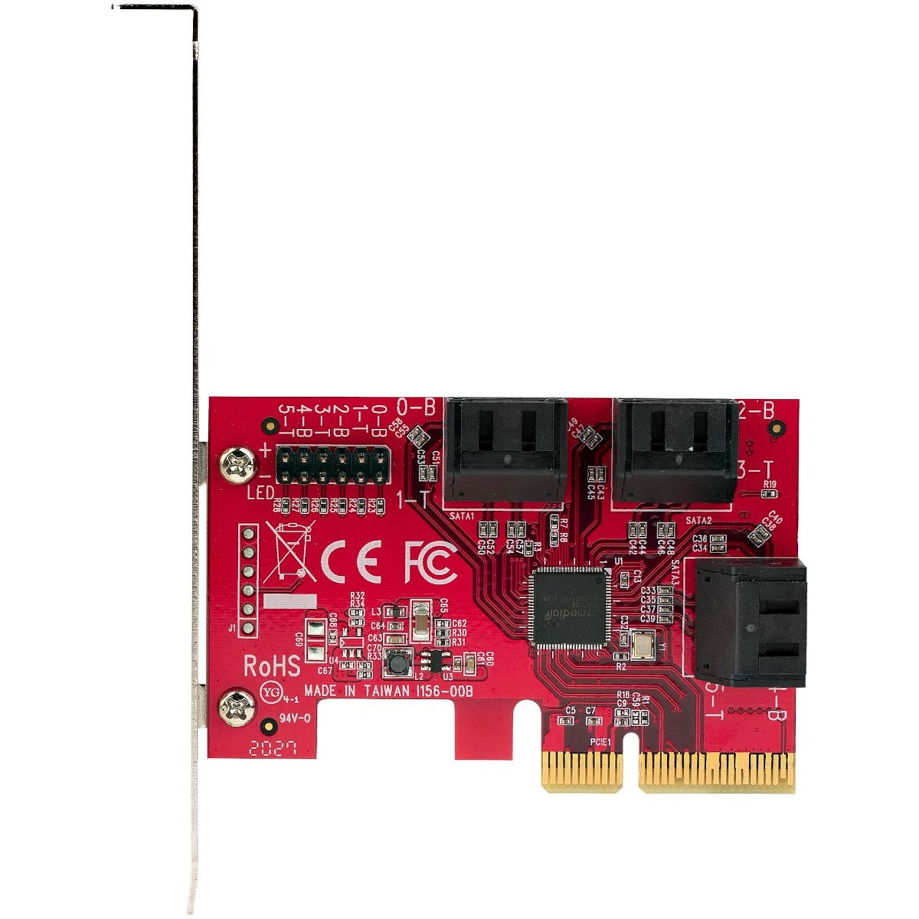 StarTech.com 6P6G-PCIE-SATA-CARD PCIe SATA Card, 6 Port SATA Expansion Card, 6Gbps SATA Adapter, Stacked SATA Connectors
