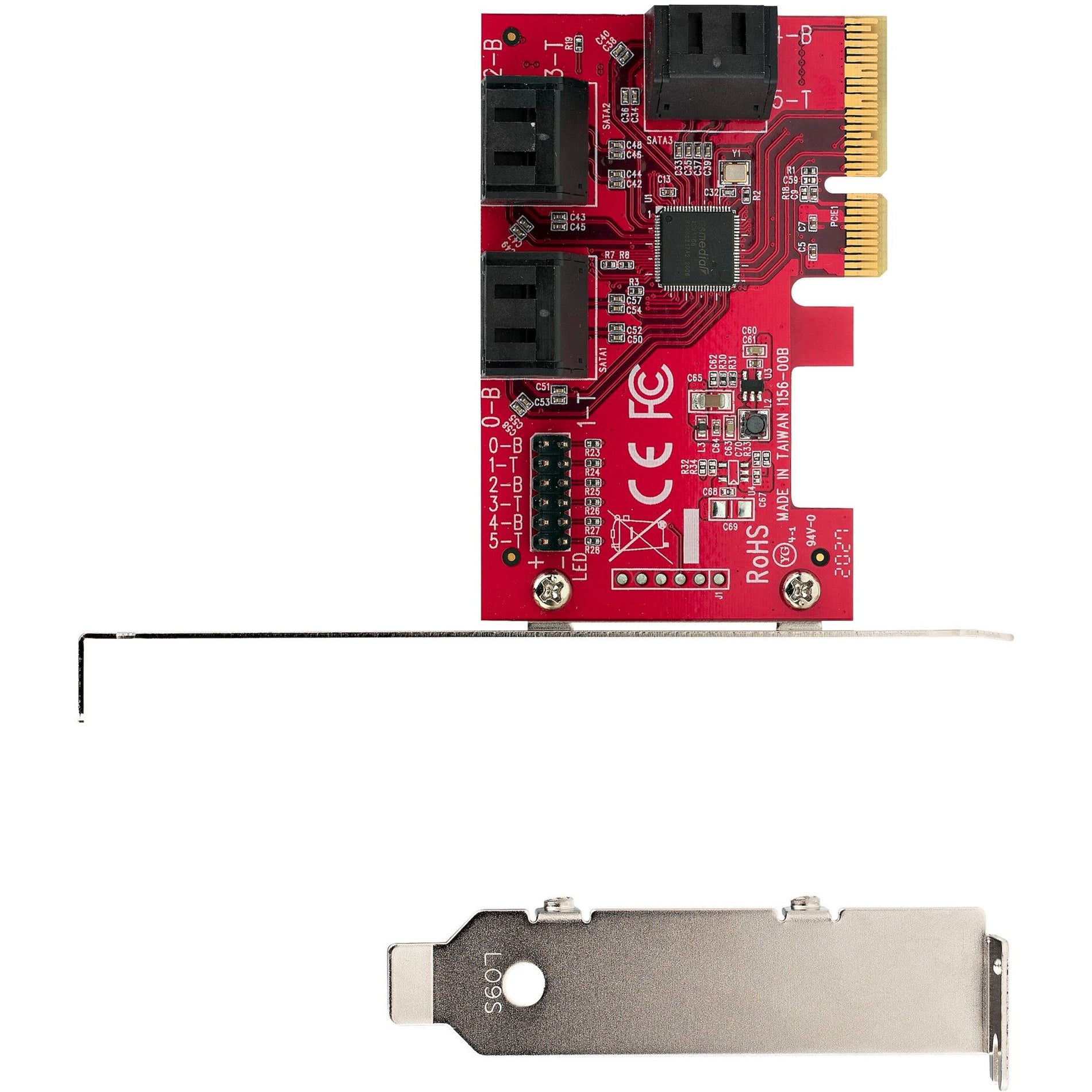 StarTech.com 6P6G-PCIE-SATA-CARD PCIe SATA Card, 6 Port SATA Expansion Card, 6Gbps SATA Adapter, Stacked SATA Connectors