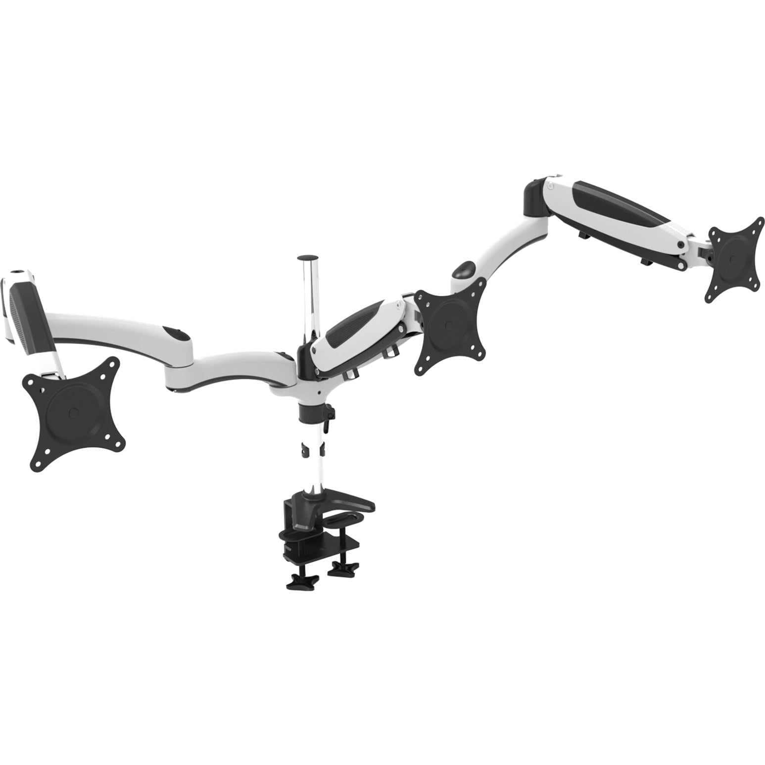 Amer Mounts HYDRA3XL Triple Monitor Mount with Articulating Arms, Cable Management, Ergonomic, 360° Rotation, 33 lb Load Capacity