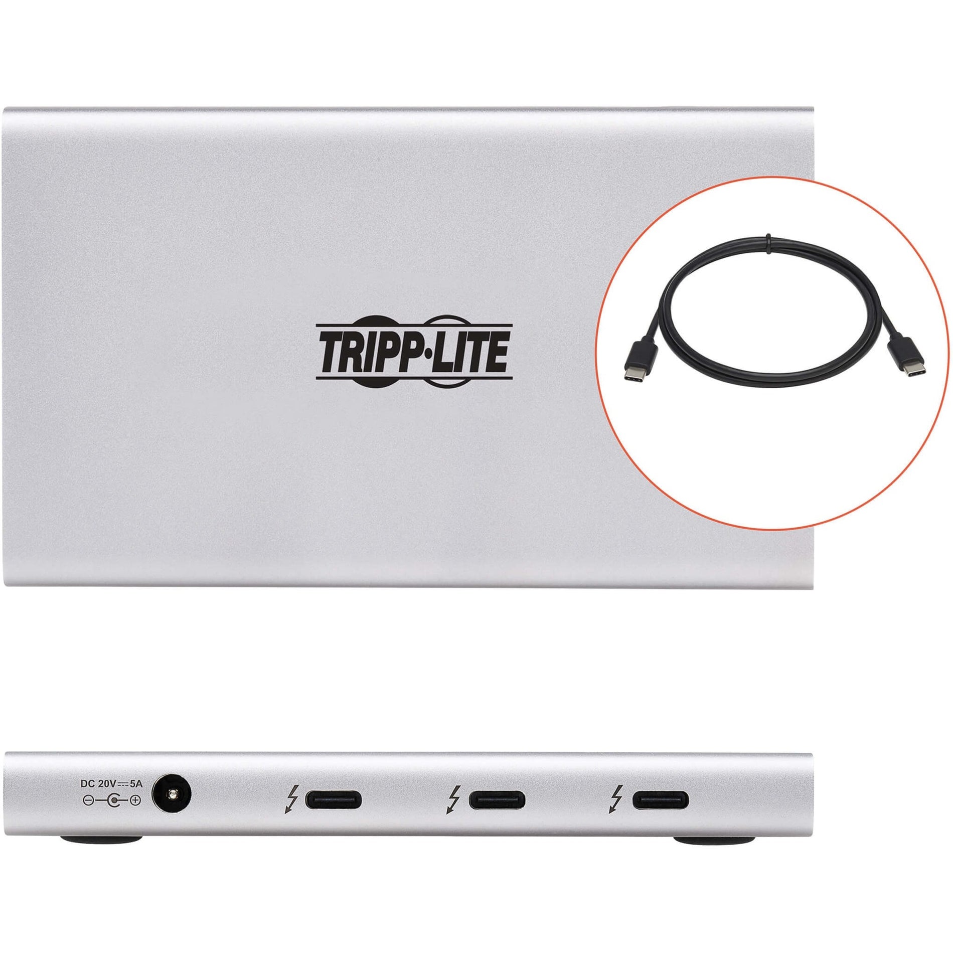 Tripp Lite MTB4-HUB3-01 4-Port Thunderbolt 4 Hub, USB/Firewire Adapter