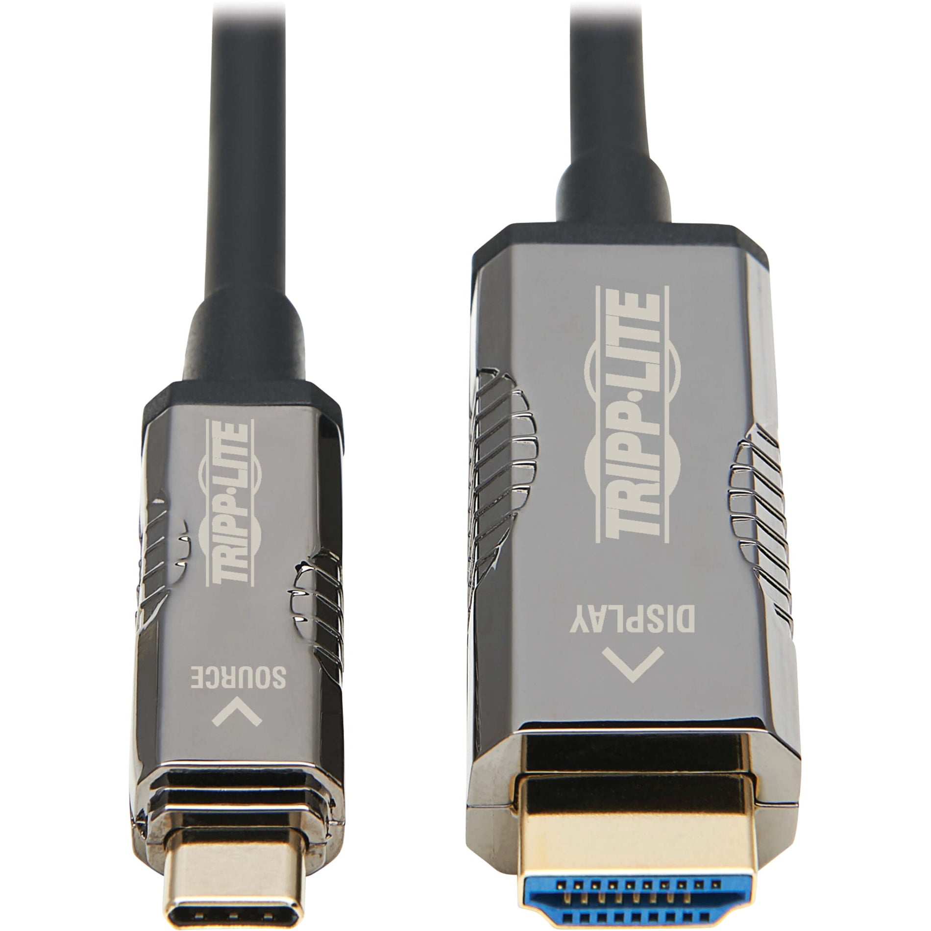 Tripp Lite U444F3-30M-H4K6 Fiber Optic Audio/Video Cable, 98.43 ft, EMI/RF Protection, HDR Support