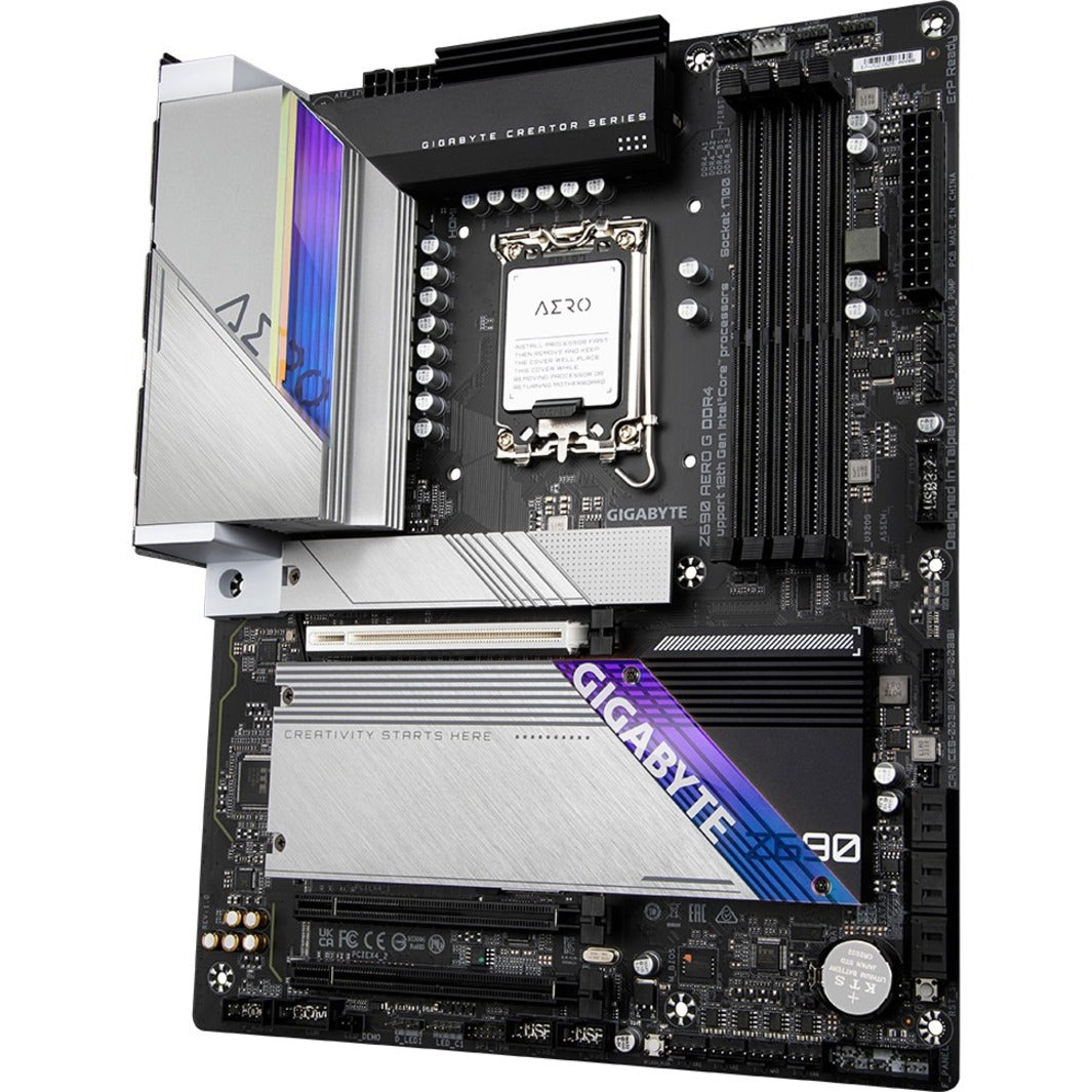 Gigabyte Z690 AERO G DDR4 (rev. 1.x) Gaming Desktop Motherboard, Intel Socket 1700, RGB Lighting