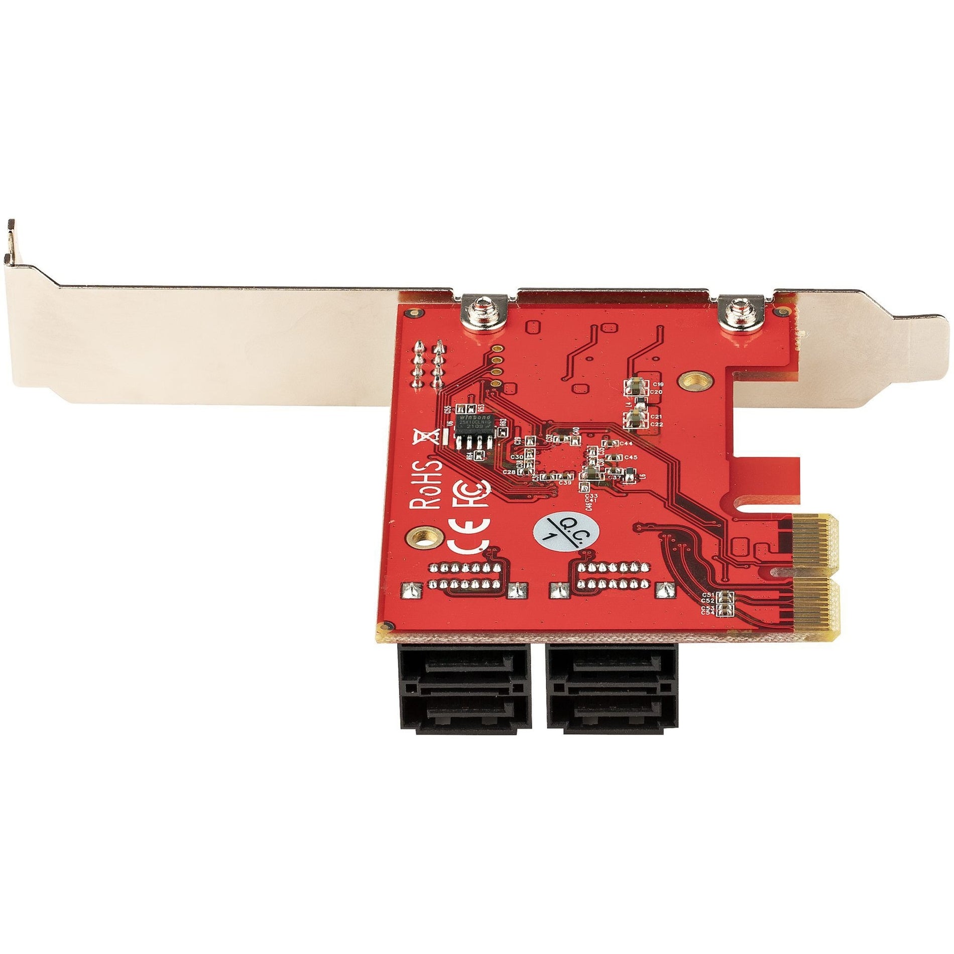 StarTech.com 4P6G-PCIE-SATA-CARD PCIe SATA Card, 4 Port PCIe SATA Expansion Card, 6Gbps, Stacked Connectors, Non-RAID, PCI Express to SATA Converter/Adapter