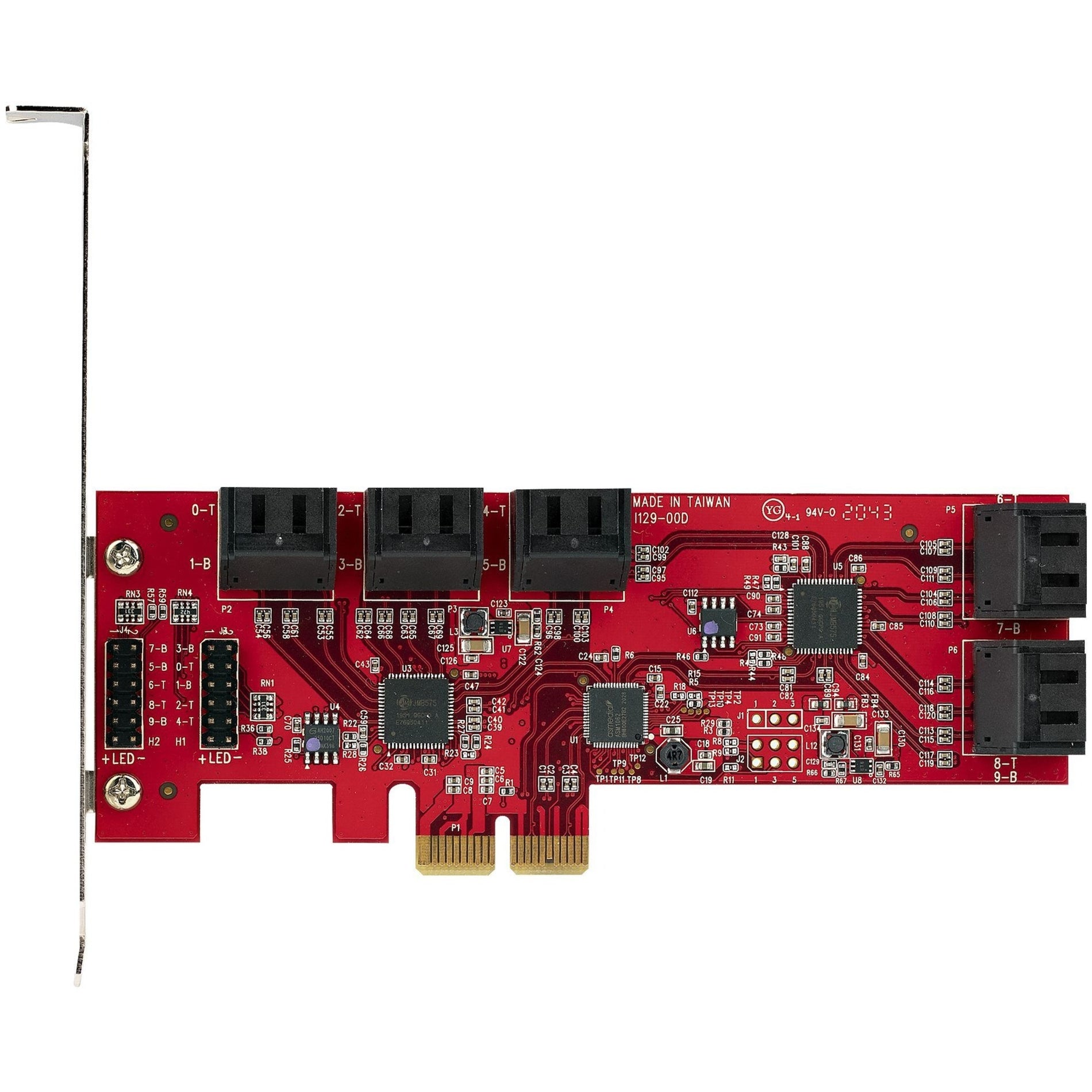 StarTech.com 10P6G-PCIE-SATA-CARD PCIe SATA Card, 10 Port SATA Expansion Card, 6Gbps SATA Adapter, 10 Mini-SAS/SATA Cables