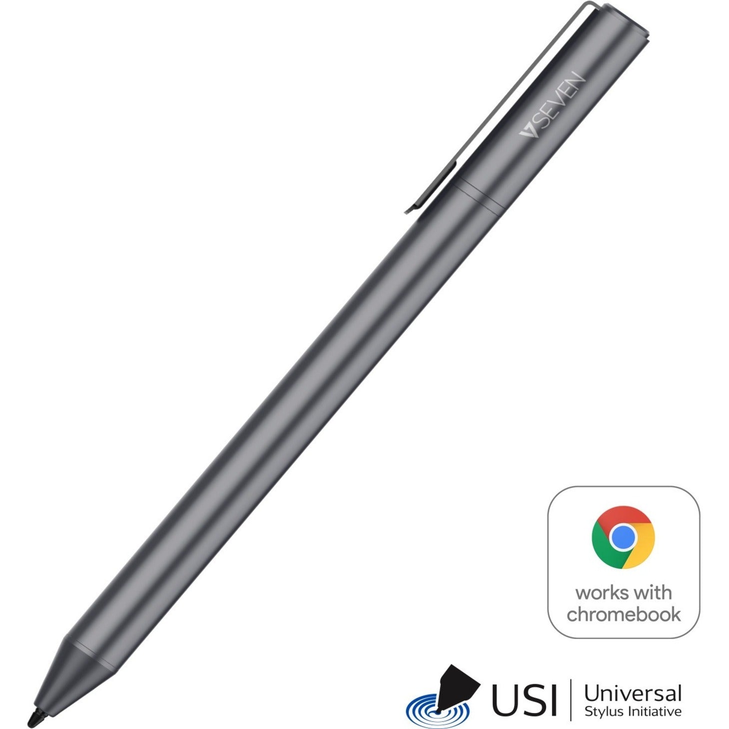V7 PS1USI USI Chromebook Active Stylus Pen, 2 Year Warranty, Compatible with Acer, ASUS, Dell, Google, HP, Lenovo, Samsung Tablets and Notebooks