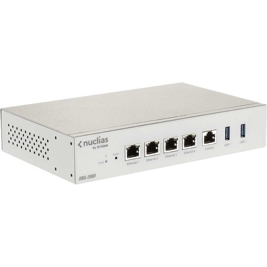 D-Link DBG-2000 Nuclias Cloud SD-WAN Security Gateway, Gigabit Ethernet, 4 Ports, Lifetime Warranty